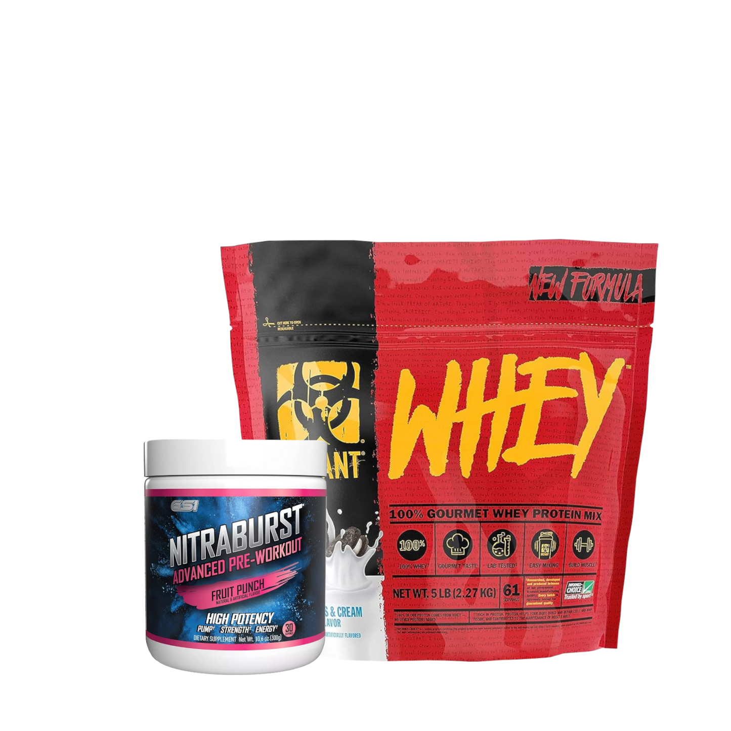 Mutant Whey 5lbs + Giant Nitraburst
